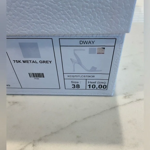 Dior Dway Heeled Sandals Metallic Thread Embroidery Strass size 38 - Picture 8 of 14